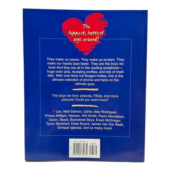 Vintage 1998 Scholastic Boys We Love Book Famous Singers Actors Colour Prints - Picture 2 of 12